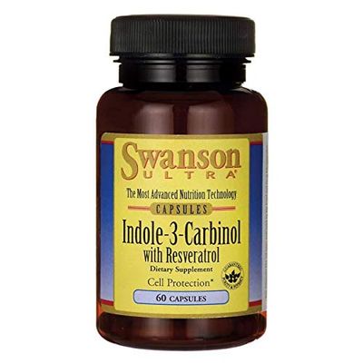 Swanson Indole-3-Carbinol with Resveratrol - I3C Supplement Promoting Cellular Protection - Natural Supplement to Help Maintain Healthy Hormone Balance - 60 Capsules, 200mg Each 3 Pack
