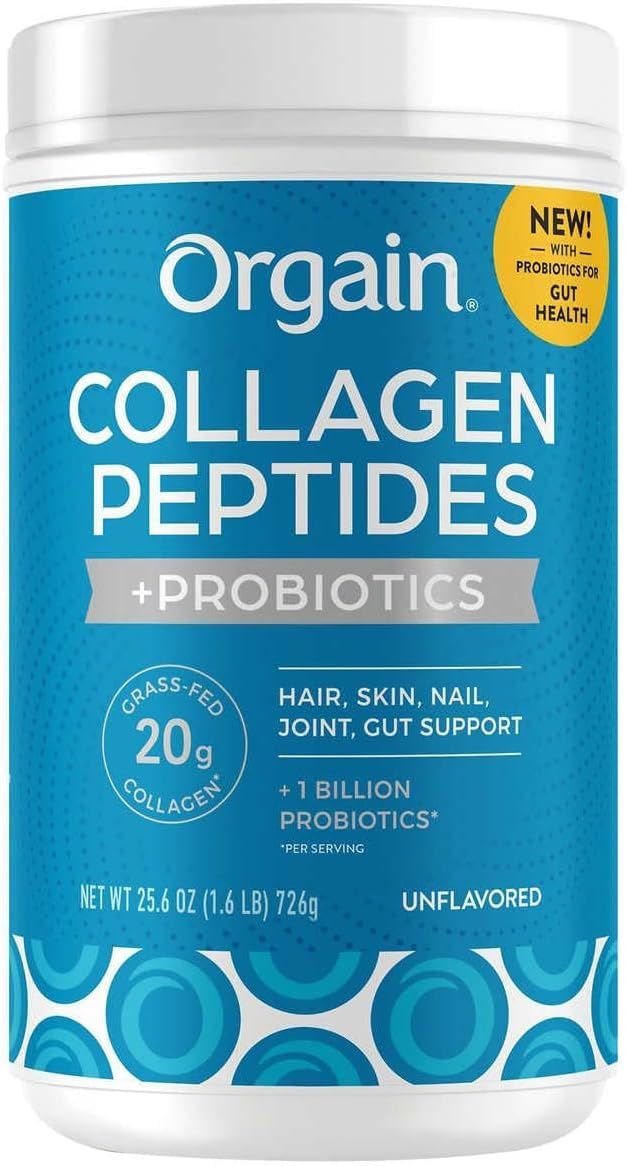 Orgain Collagen Superfoods with 20 Grams of Grass-Fed Collagen and Vitamin C, Unflavored, 25.6 oz