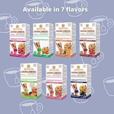 HYLEYS Tea Garcinia Cambogia Green Tea with Pomegranate Flavor - 25 Tea Bags