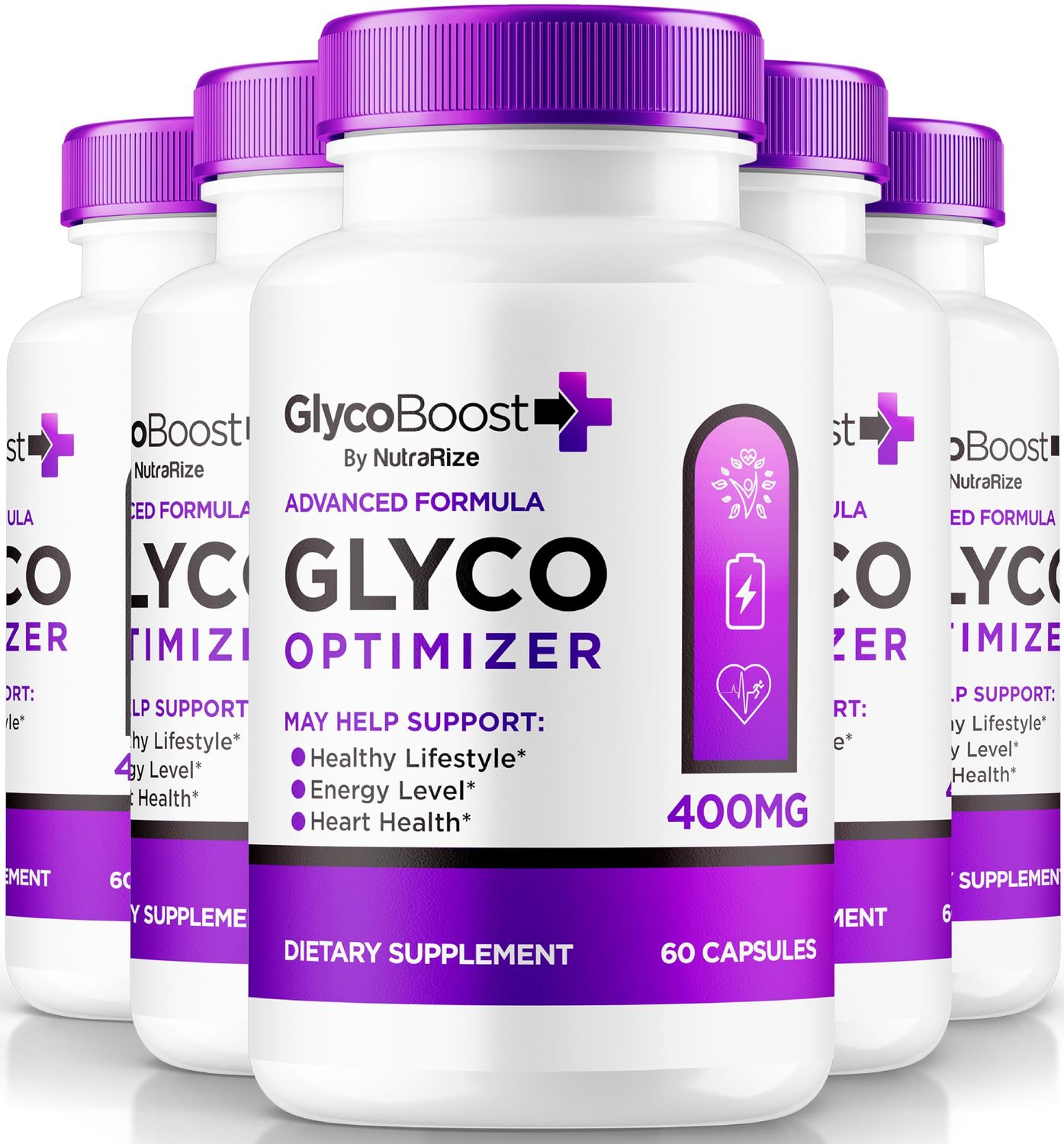 NutraRize 5 Pack GlycoBoost - Official Glyco Boost Blood Support Formula, All Natural Capsules for Healthy and Stable Levels, GlycoBoost Blood Vessel Cleaner, Glyco Boost Optimizer 300 Capsules