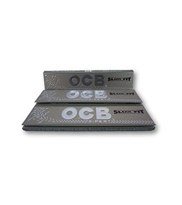OCB X-PERT Slimfit King Size Slim Rolling Papers Cigarette Papers Smoking Papers Pack of 3 Booklets from Sudesh Enterprises