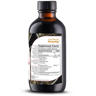Zahler PureBerryPurse, Liquid Raspberry Leaf Sheperds Purse, Strengthens Uterine Tissue, Certified Kosher, 8OZ
