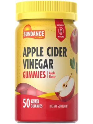 Sundance Apple Cider Vinegar Gummies 50 Count Apple Flavor Vegan, Non-GMO, and Gluten Free Supplement