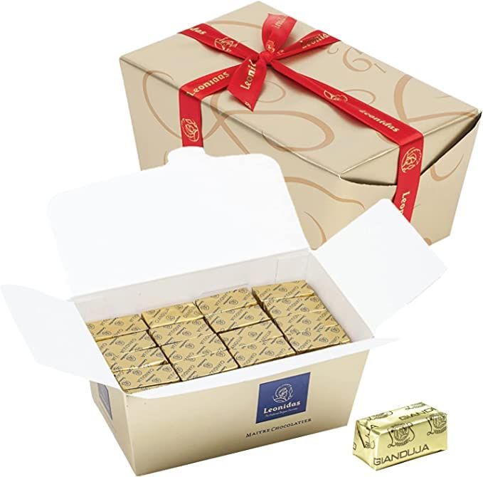 Leonidas Belgian Chocolates Gianduja Praline Collection 17.6 oz 45 pieces Gianduja Chocolates in a Beautiful Gift Box Individually Wrapped Imported Fine Chocolate from Belgium