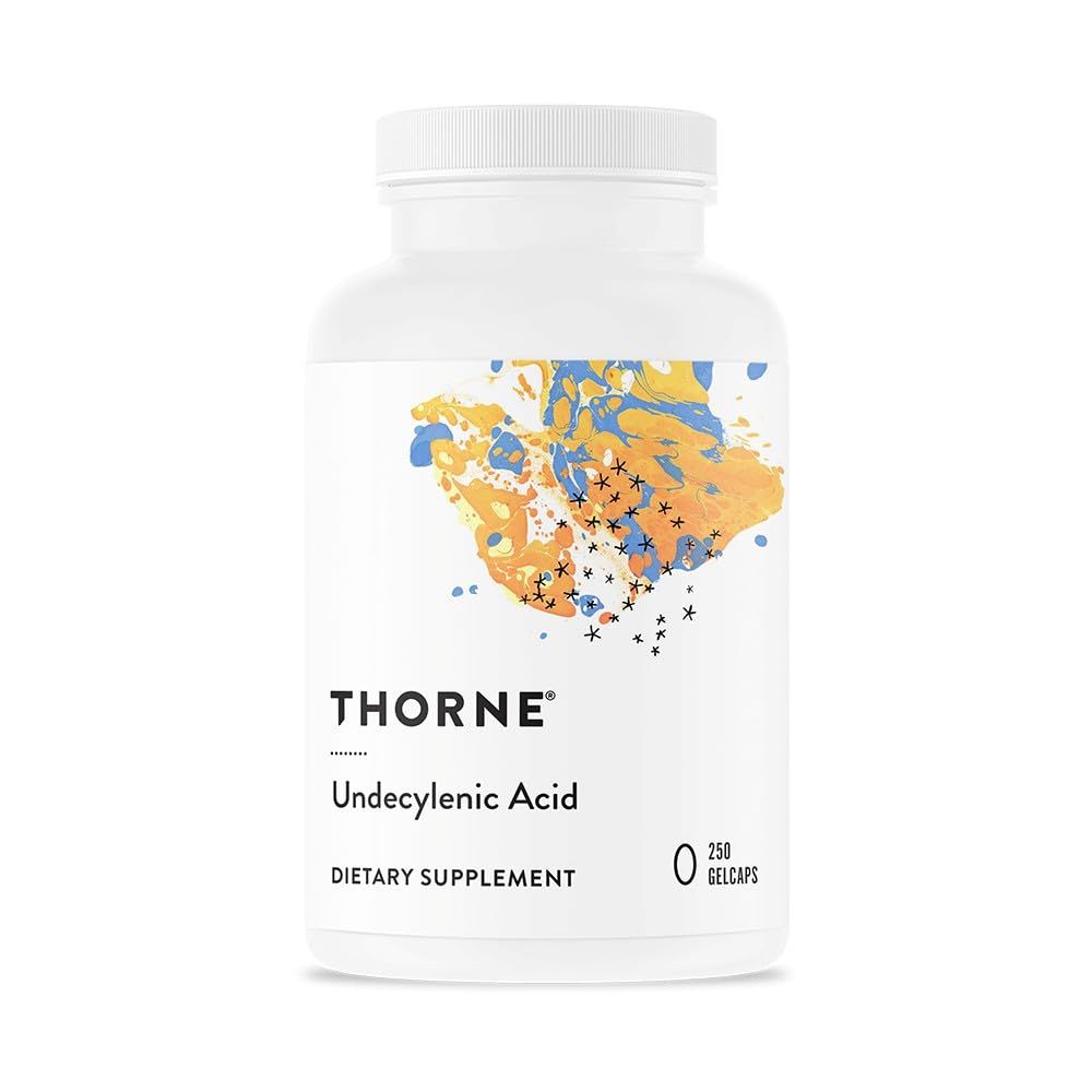 THORNE Undecylenic Acid Formerly Formula SF722 - 250 mg of Undecylenic Acid - for a Healthy Balance of Gut Vaginal Flora - Gluten Free - 250 Gelcaps - 50 Servings