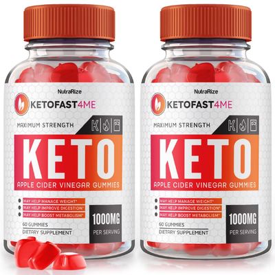 NutraRize Pack of 2 KetoFast4ME ACV Gummies for Advanced Weight Loss, Maximum Strength Supplement, Keto Fast 4 ME Gomitas Gummy Reviews 120 Gummies