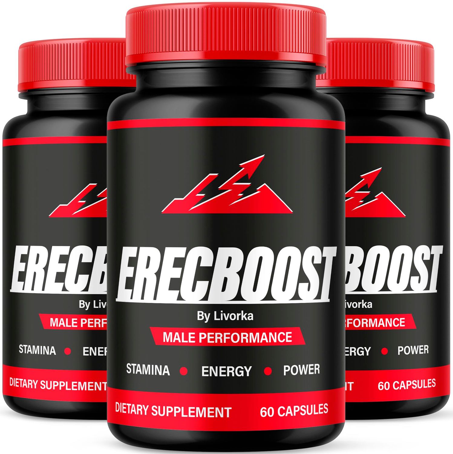 3 Pack Erecboost Capsules, All Natural Advanced Formula, 180 Capsules