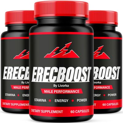 3 Pack Erecboost Capsules, All Natural Advanced Formula, 180 Capsules