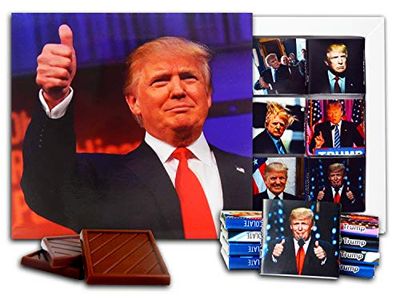 DONALD TRUMP QUOTES Chocolate Gift Set - 1 box, 5x5 inches - Milk Prime