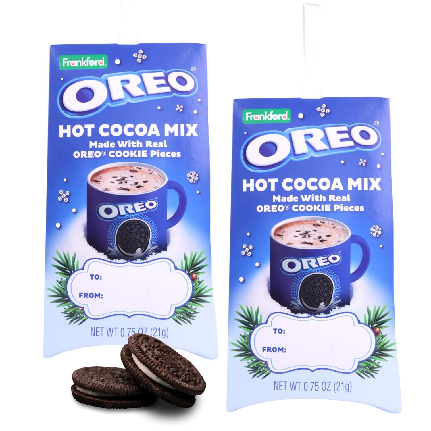 Frankford Oreo Cookies and Cream Hot Chocolate Mix, Festive Holiday Cocoa Drink, Christmas Stocking Stuffers, 0.75 Ounces Pack of 2
