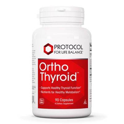 Protocol Ortho Thyroid - Supports Healthy Thyroid Function - with Ashwagandha, Zinc Selenium - Non-GMO Kosher - 90 Veg Capsules