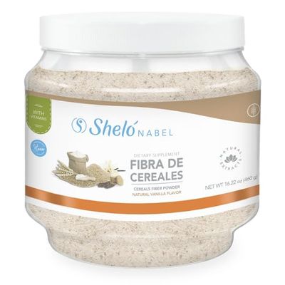 Generic Cereal Fiber Powder with Vanilla Flavor Micronutrients Vitamins Minerals Herbs Shelo Nabel 16.22 oz, White
