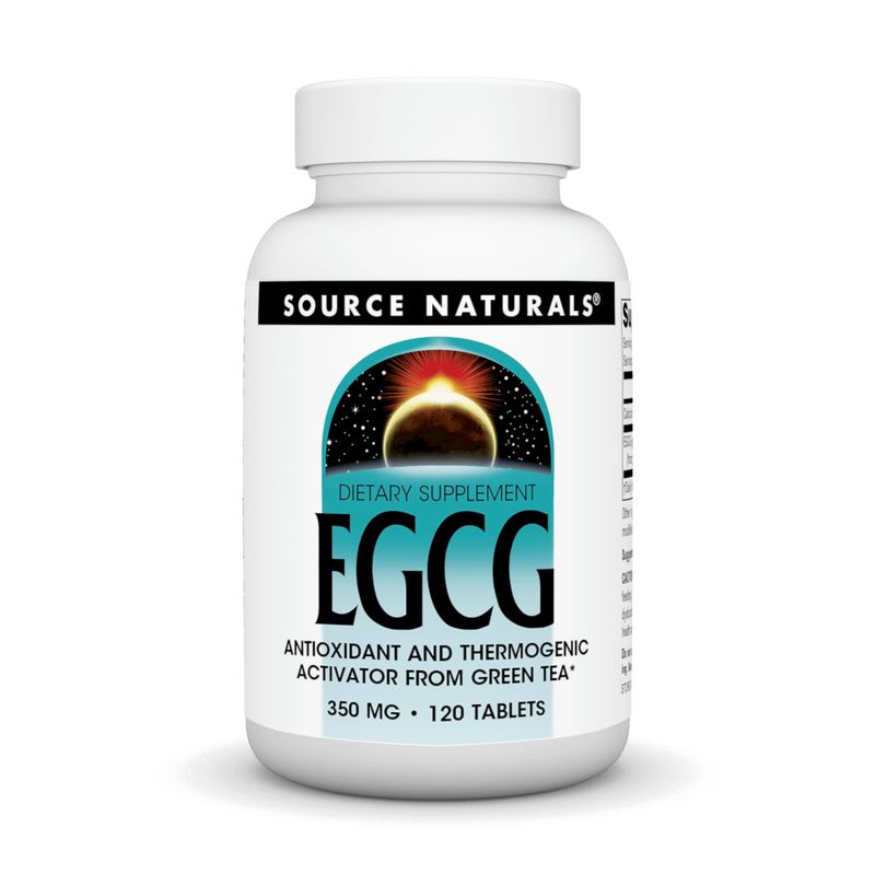Source Naturals EGCG, Antioxidant and Thermogenic Activator From Green Tea, 350 mg - 120 Tablets