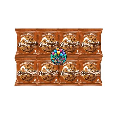 Grandma Cookies Chocolate Chip - pack of 8 2.12oz each for Halloween, Christmas and more in a NikAn Supplies Bag