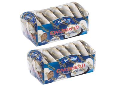 KRAKUS GINGERBREAD HEART IN CHOCOLATE WITH ICING 6.70 oz 190 g 2 PACK Product of Poland