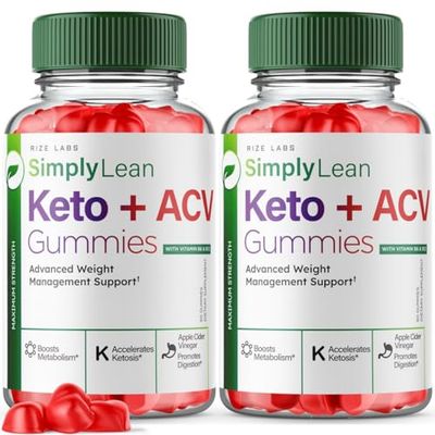 rize labs Pack of 2 SimplyLean Keto ACV Gummies for Advanced Weight Loss, SimplyLean Supplement for Maximum Strength Gomitas, Advanced Formula Review 120 Gummies