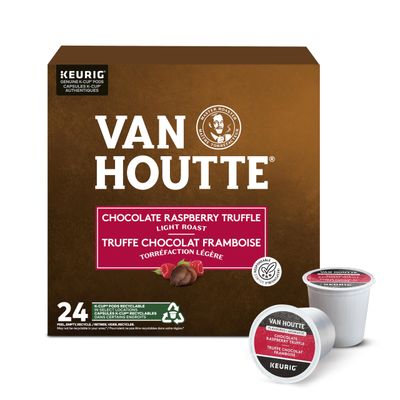 Van Houtte Raspberry Chocolate Truffle Coffee, K-Cup Portion Pack for Keurig Brewers 24 Count