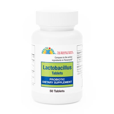 GeriCare Probiotic Lactobacillus, Support Digestive Health, Dietary Supplement Tablets, 50 Count Pack of 1