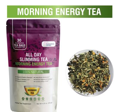 All Day Slimming Tea For Daytime - 30 Days Supply - Boosts Metabolism Skyrockets Energy Level
