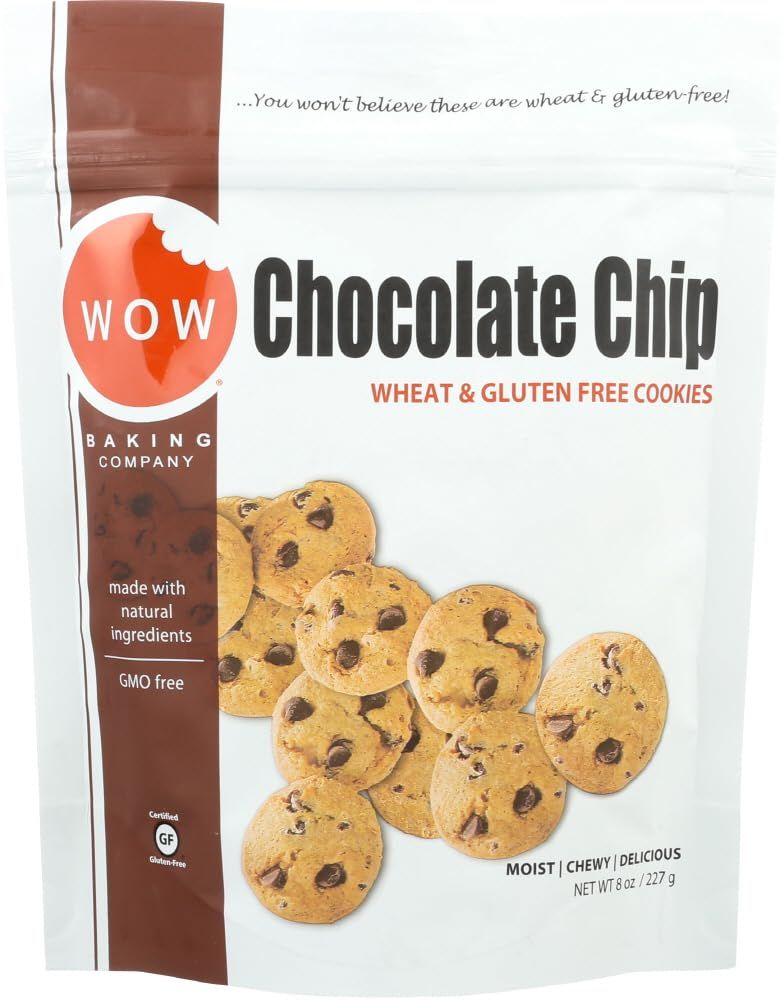 WOW Baking Company Cookies Gluten Free Chocolate Chip -- 8 oz Each Pack of 2