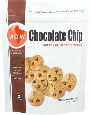 WOW Baking Company Cookies Gluten Free Chocolate Chip -- 8 oz Each Pack of 2