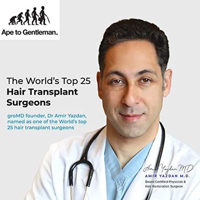 GroMD Hair Loss Serum, Hair Growth Treatment, Regrowth, Follicle Activator Spray, Argan Oil, Biotin Caffeine, Thickening, Doctor Developed, DHT Blocking Ingredients, 60 Day Supply