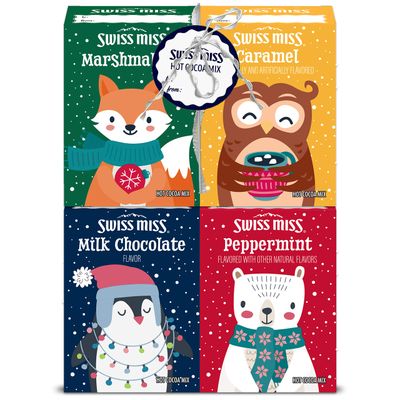 Swiss Miss Hot Chocolate Variety Pack 4 Flavors, Peppermint Instant Chocolate Mix