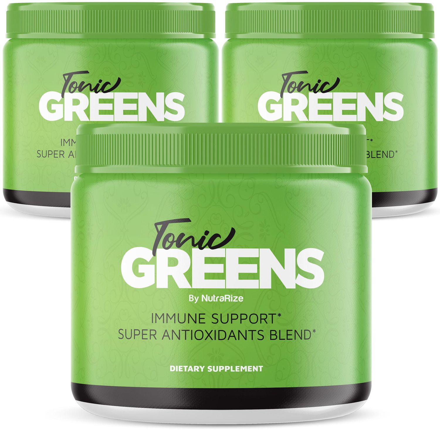 NutraRize Pack of 3 Tonic Greens, All-Natural Supplement in a Jar for Immune Support, Delicious Way to Detox The Body, Powder for Health and Wellness Reviews 90 Servings