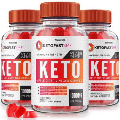 NutraRize Pack of 3 KetoFast4ME Keto ACV Gummies for Advanced Weight Loss, Maximum Strength Supplement, Gomitas Gummy Reviews 180 Gummies