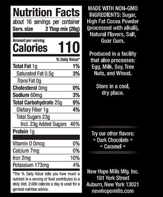 Ultimate Hot Chocolate, By NEW HOPE MILLS, NON-GMO, 16oz, Vegan Ultimate Original