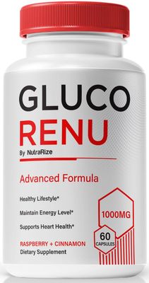 NutraRize Gluco Renu Capsules, Official GlucoRenu Pills, Natural Support for Healthy Levels, Circulation and Balance, Premium Formula for Overall Health, GlucoReNu Glyco Optimizer 60 Capsules