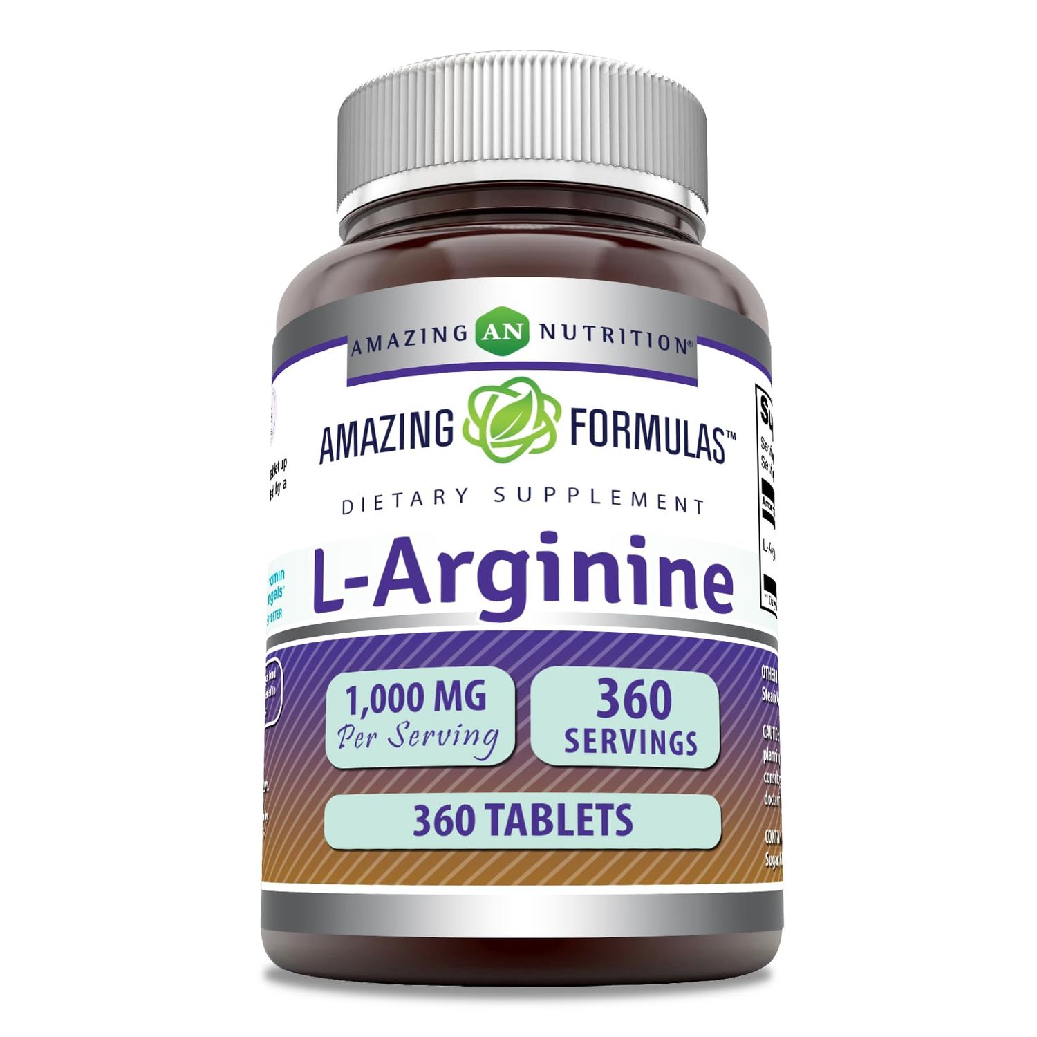 Amazing Formulas L-Arginine Supplement 1000 Mg Per Serving Tablets Amino Acid Supplement for Women Men Non-GMO Gluten Free Made in USA 360 Count