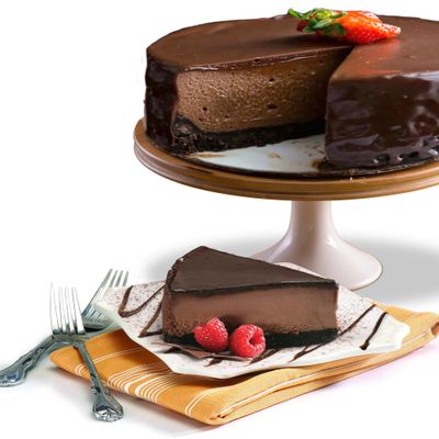 Davids Cookies Triple Chocolate Cheesecake 10 - Pre-sliced 14 pcs. Creamy Chocolate Cheesecake, Fresh Bakery Dessert Great Gift Idea for Chocolate Lover Women, Men and Kids Cheesecake For Delivery
