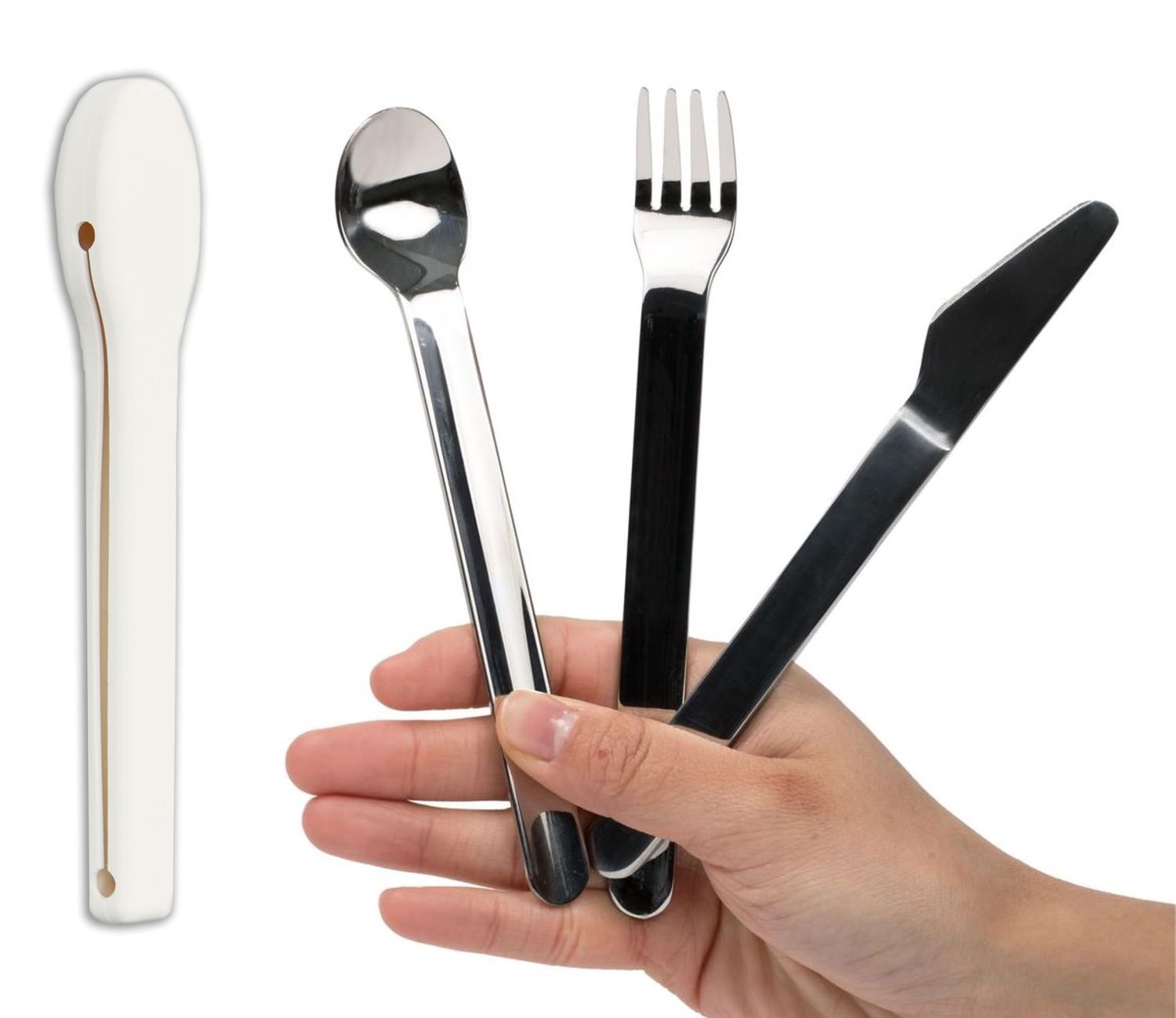 Uba Portion Control Flatware Bariatric Diet Utensils Set with Silicone Case 1