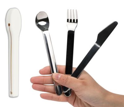 Uba Portion Control Flatware Bariatric Diet Utensils Set with Silicone Case 1