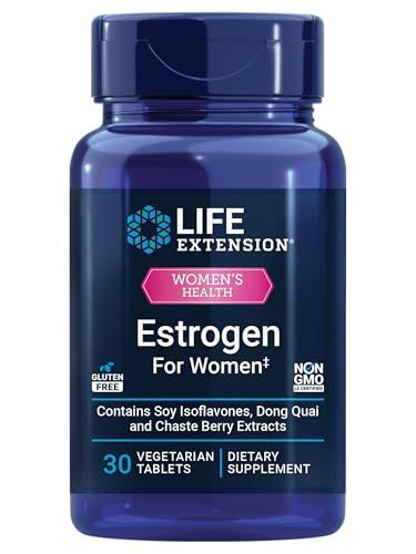 Life Extension Estrogen for Women, Helps Relieve hot Flashes and Night Sweats, Soy isoflavones, Norway Spruce Extract, chasteberry, Hormone-Free, Gluten Free, Non-GMO, Vegetarian, 30 Tablet