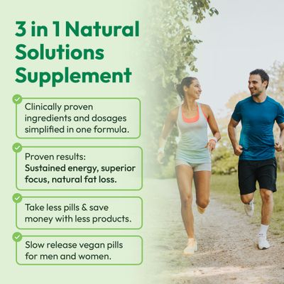 Mida Health Daily Boost 3-in-1 Energy, Focus Fat Loss Support Natural Caffeine, Ginseng, Ginkgo Biloba, CoQ10, 5-MTHF, 7-Keto DHEA 30 Servings