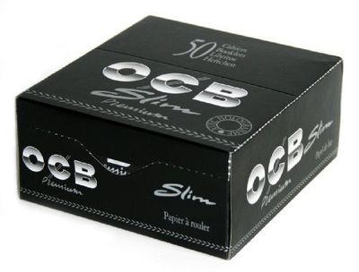 OCB Premium Slim King Size Rolling Paper, Black, 15 x 15 x 5 cm