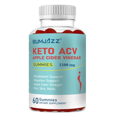 Bumjazz Keto ACV Gummies Boost M tabolism with Apple Cider Vinegar Keto Supplements - Gluten-Free - Formula for Men Women - 1500mg - 60 Counts