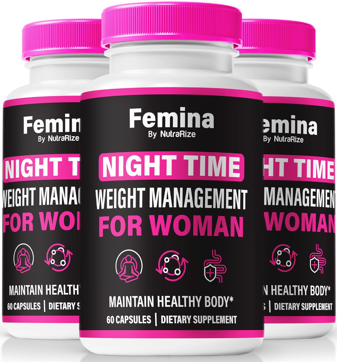 3 Pack Femina Nighttime Capsules, Official Femina Night Time Pills for Women, Premium Ingredients to Support Overall Health, Fitness Wellbeing, All-Natural Keto Pastillas Review 180 Capsules