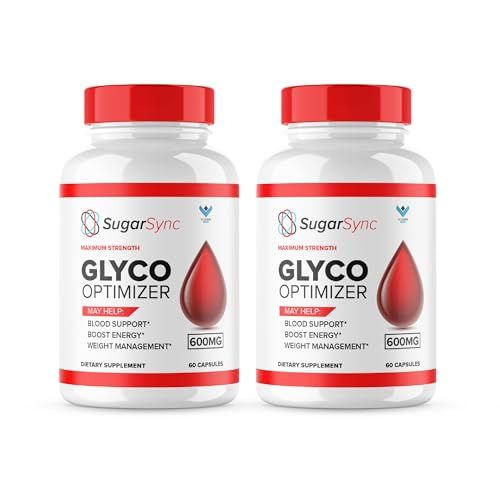 2 Pack Sugar Sync Capsules, SugarSync Glyco Optimizer Supplement Pills, Sugar Sync Joint Optimizer Maximum Strength, Sugar Sync Cleanse Detox Advanced Formula, SugarSync Glycol Reviews 120ct