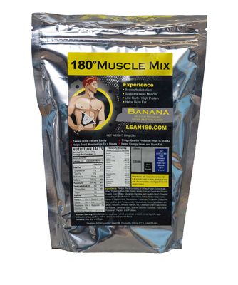 Lean 180 Muscle Mix, Best Weight Loss Protein Shake for Men, Burns Fat, Helps Build Muscle, Boosts Energy, Tastes Great, 31 Shakes per Bag Banana