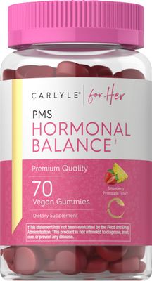 Carlyle Hormonal Balance for Women PMS Supplement 70 Gummies Vitamin Complex with Iron Vegan, Non-GMO, Gluten Free for Her