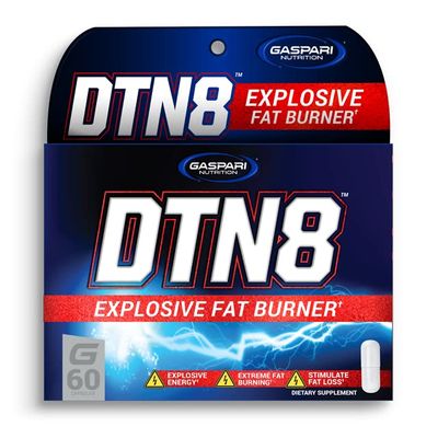 Gaspari Nutrition DTN8: Explosive Fat Burner, Natural Energy and Mental Focus, Adrenal and Stress Support 60 Capsules