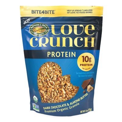 Love Crunch Organic Chocolate Almond Butter Protein Granola, 11 oz Pack of 1, Non-GMO, Fair Trade, by Natures Path