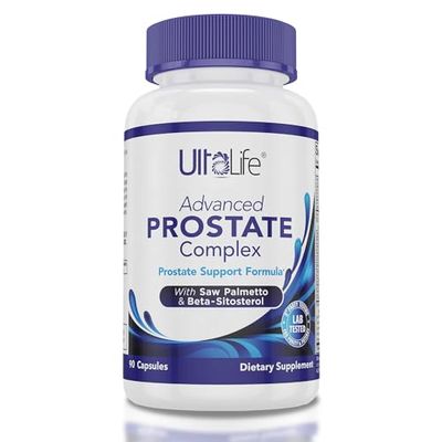 ULTALIFE Advanced Saw Palmetto Prostate Supplement for Men wBeta Sitosterol 1 Rated Best Health Formula to Reduce Urge for Frequent Urination, DHT Blocker, Improve Sleep, Performance- 90 Capsules