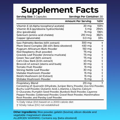 ULTALIFE Advanced Saw Palmetto Prostate Supplement for Men wBeta Sitosterol 1 Rated Best Health Formula to Reduce Urge for Frequent Urination, DHT Blocker, Improve Sleep, Performance- 90 Capsules