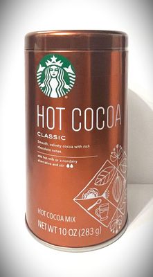 Starbucks Hot Cocoa Mix Classic 10 OZ Bronze Gift Tin 8 fluidounces