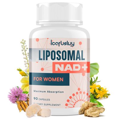2000MG Liposomal NAD for Women, NAD Supplement, with Ashwagandha, Maca, Black Cohosh Ginkgo Biloba, Max Absorption, NAD Plus - Menopause, Cognitive Clarity, Energy, Aging Defense, 90 Capsules